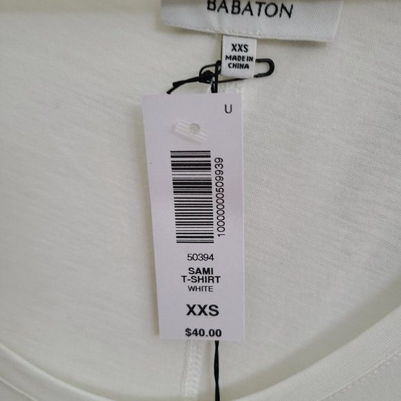 NWT Babaton Sami Tee white xxs - Picture 2 of 2